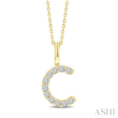 Classic 'C' Initial Diamond Pendant