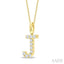Classic 'J' Initial Diamond Pendant