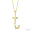 Classic 'J' Initial Diamond Pendant