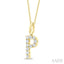 Classic 'P' Initial Diamond Pendant