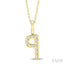 Classic 'P' Initial Diamond Pendant