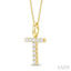 Classic 'T' Initial Diamond Pendant