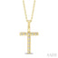 Classic 'T' Initial Diamond Pendant