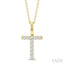 Classic 'T' Initial Diamond Pendant