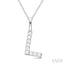 Classic 'L' Initial Diamond Pendant