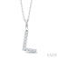 Classic 'L' Initial Diamond Pendant