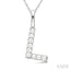 Classic 'L' Initial Diamond Pendant