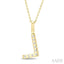 Classic 'L' Initial Diamond Pendant