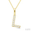 Classic 'L' Initial Diamond Pendant