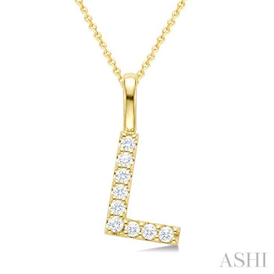 Classic 'L' Initial Diamond Pendant