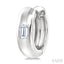 Emerald Shape Bezel Set Diamond Huggie Fashion Earrings