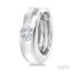 Oval Shape Bezel Set Diamond Huggie Fashion Earrings