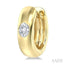 Oval Shape Bezel Set Diamond Huggie Fashion Earrings