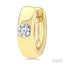 Round Shape Bezel Diamond Huggie Earrings