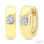 Round Shape Bezel Diamond Huggie Earrings