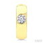 Round Shape Bezel Diamond Huggie Earrings