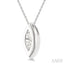 Marquise Shape Bezel Set Diamond Pendant