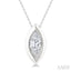 Marquise Shape Bezel Set Diamond Pendant