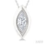 Marquise Shape Bezel Set Diamond Pendant