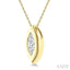 Marquise Shape Bezel Set Bubble Diamond Pendant