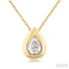Pear Shape Bezel Set Diamond Pendant