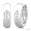 Marquise Shape Bezel Set Diamond Huggie Fashion Earrings