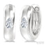 Pear Shape Bezel Set Diamond Huggie Fashion Earrings