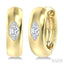 Marquise Shape Bezel Set Diamond Huggie Fashion Earrings