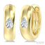 Pear Shape Bezel Set Diamond Huggie Fashion Earrings
