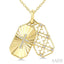 Rectangular Shape Fluted Cross Diamond Pendant