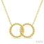 Circle Interlock Petite Diamond Fashion Pendant