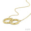 Circle Interlock Petite Diamond Fashion Pendant