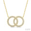 Circle Interlock Petite Diamond Fashion Pendant