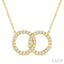 Circle Interlock Petite Diamond Fashion Pendant