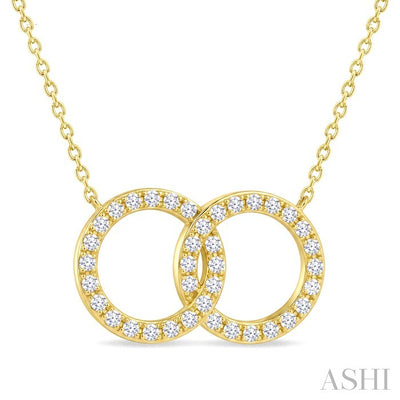 Circle Interlock Petite Diamond Fashion Pendant
