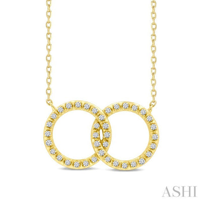 Circle Interlock Petite Diamond Fashion Pendant