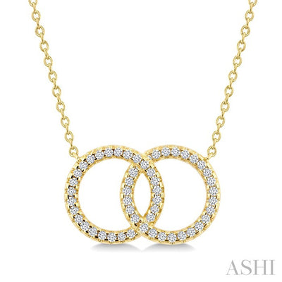 Circle Interlock Petite Diamond Fashion Pendant