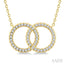 Circle Interlock Petite Diamond Fashion Pendant
