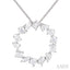 Mixed Shape Circle Diamond Fashion Pendant