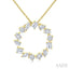 Mixed Shape Circle Diamond Fashion Pendant