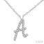Script 'A' Initial Diamond Pendant