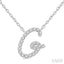 Script 'G' Initial Diamond Pendant