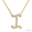 Script 'I' Initial Diamond Pendant
