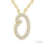 Script 'O' Initial Diamond Pendant