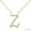 Script 'Z' Initial Diamond Pendant