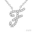 Script 'F' Initial Diamond Pendant