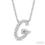 Script 'G' Initial Diamond Pendant