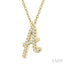 Script 'A' Initial Diamond Pendant