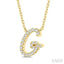 Script 'G' Initial Diamond Pendant