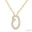 Script 'O' Initial Diamond Pendant